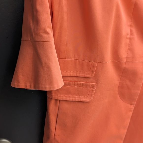 Etcetera Bell Sleeve Trenchcoat Peachy Coral - Picture 13 of 13